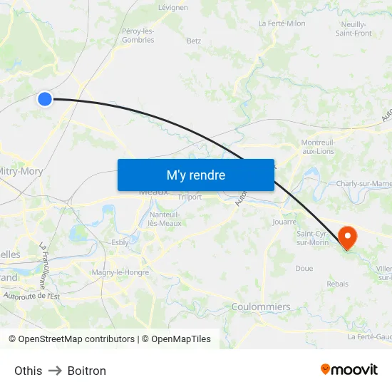 Othis to Boitron map