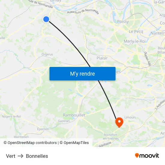 Vert to Bonnelles map