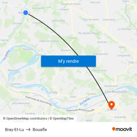 Bray-Et-Lu to Bouafle map