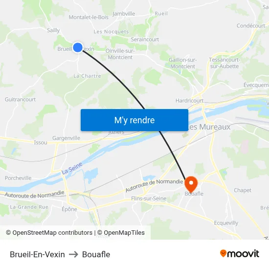 Brueil-En-Vexin to Bouafle map
