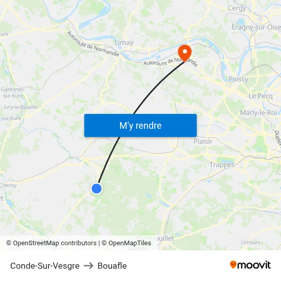 Conde-Sur-Vesgre to Bouafle map
