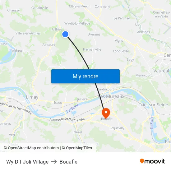 Wy-Dit-Joli-Village to Bouafle map