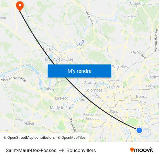 Saint-Maur-Des-Fosses to Bouconvillers map