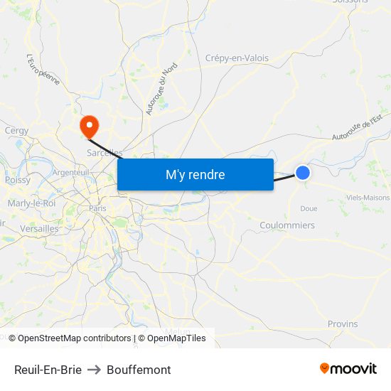 Reuil-En-Brie to Bouffemont map