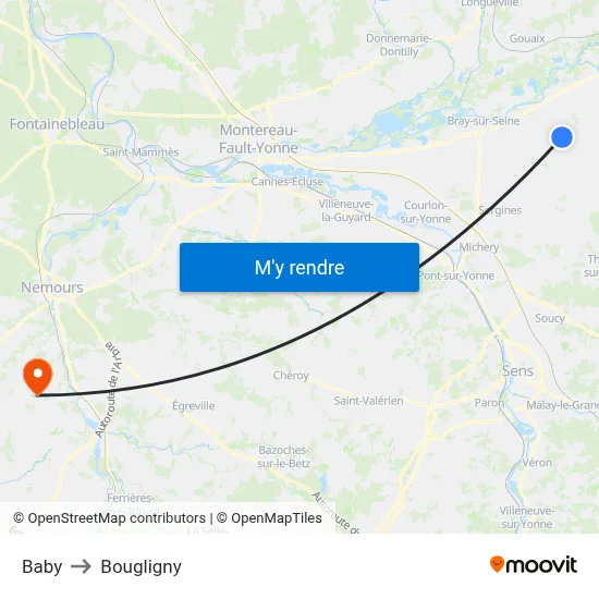 Baby to Bougligny map