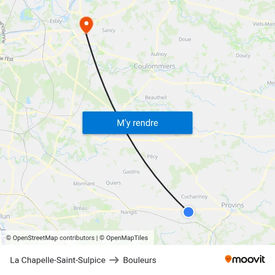 La Chapelle-Saint-Sulpice to Bouleurs map