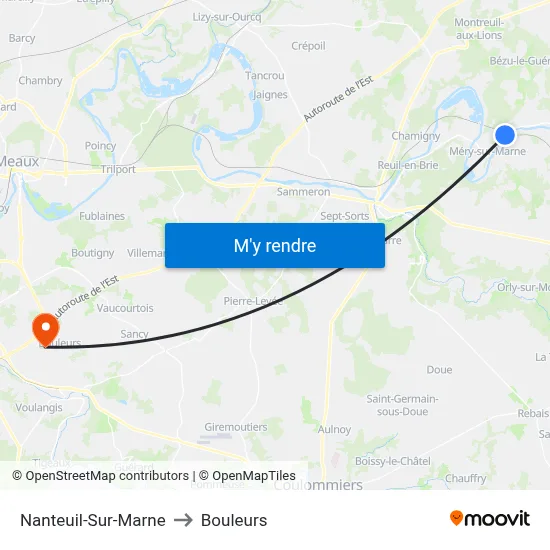 Nanteuil-Sur-Marne to Bouleurs map