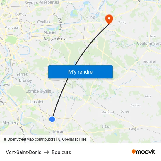 Vert-Saint-Denis to Bouleurs map