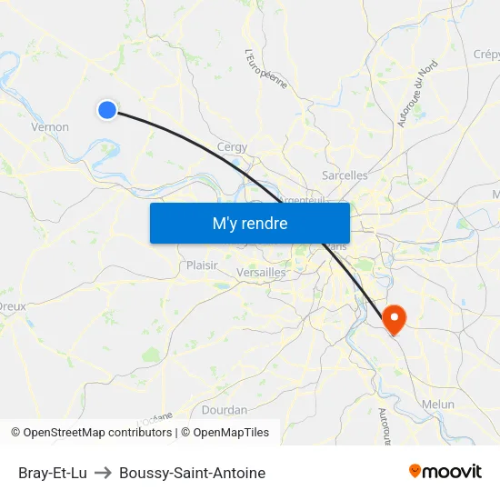 Bray-Et-Lu to Boussy-Saint-Antoine map
