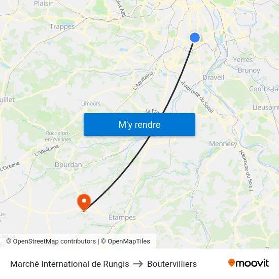 Marché International de Rungis to Boutervilliers map