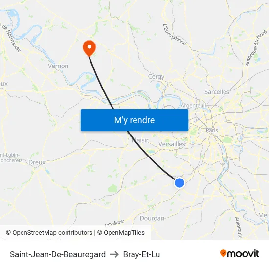 Saint-Jean-De-Beauregard to Bray-Et-Lu map