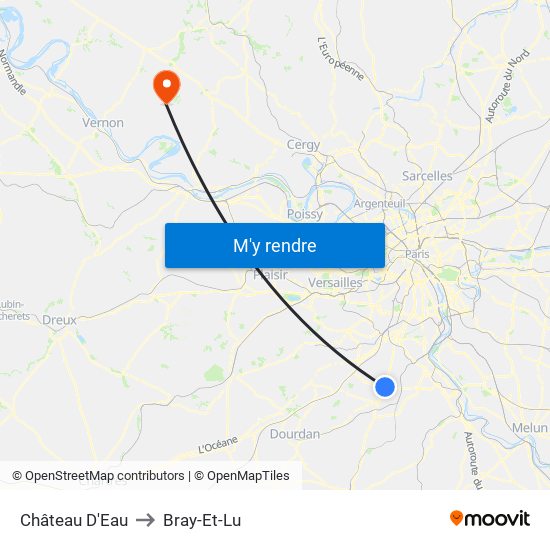 Château D'Eau to Bray-Et-Lu map