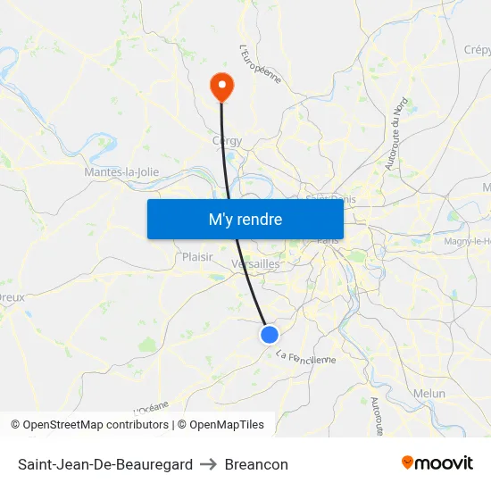 Saint-Jean-De-Beauregard to Breancon map