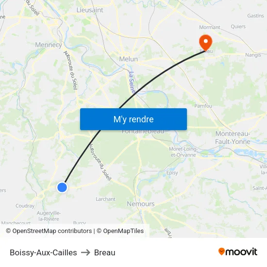 Boissy-Aux-Cailles to Breau map