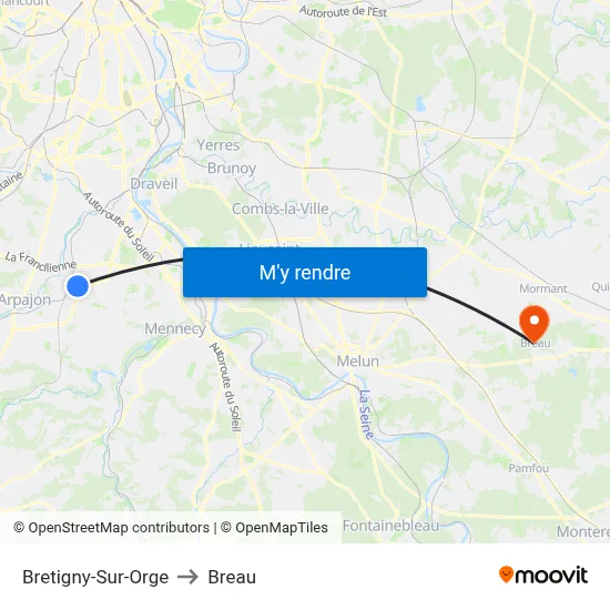 Bretigny-Sur-Orge to Breau map