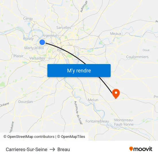 Carrieres-Sur-Seine to Breau map