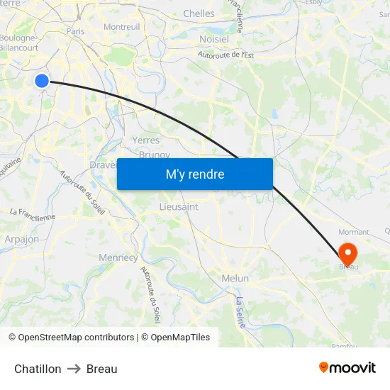 Chatillon to Breau map