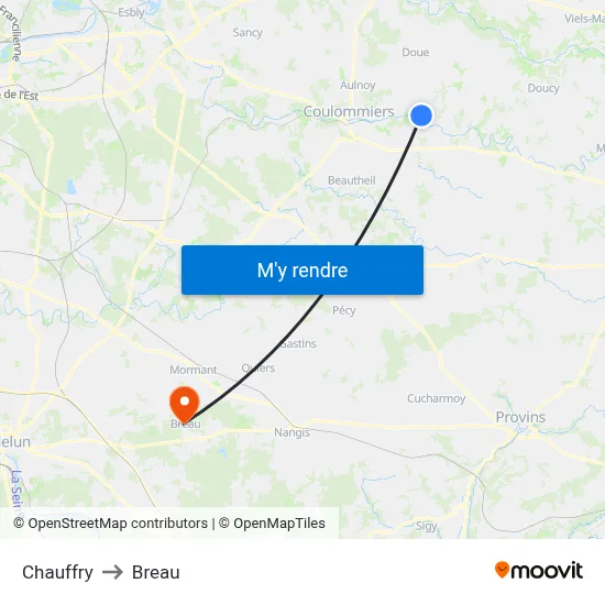 Chauffry to Breau map