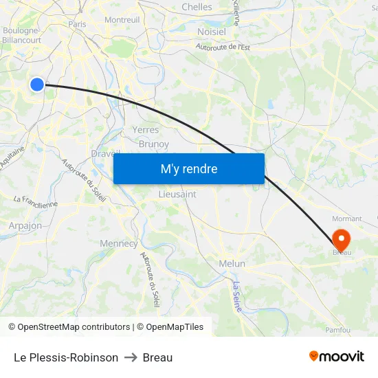 Le Plessis-Robinson to Breau map