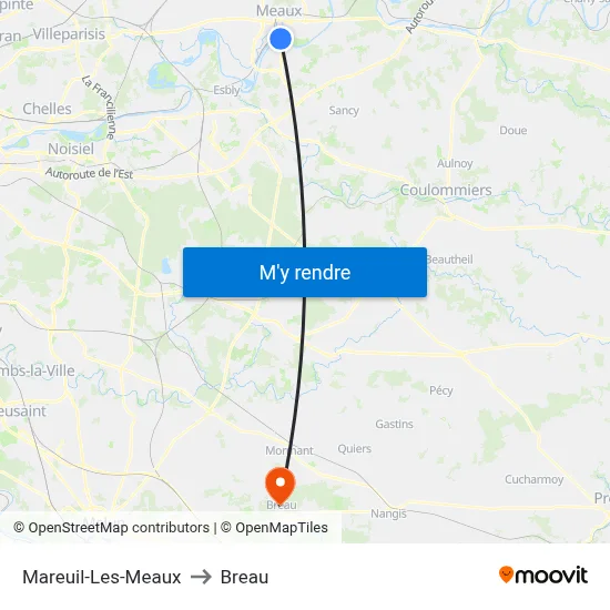 Mareuil-Les-Meaux to Breau map