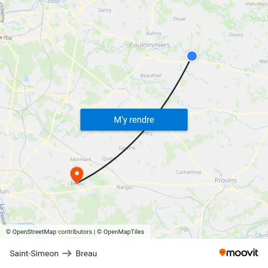 Saint-Simeon to Breau map