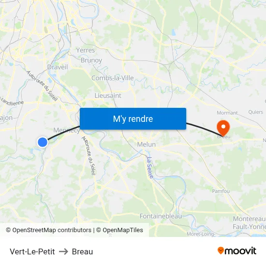 Vert-Le-Petit to Breau map