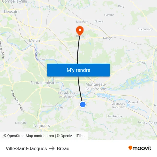 Ville-Saint-Jacques to Breau map