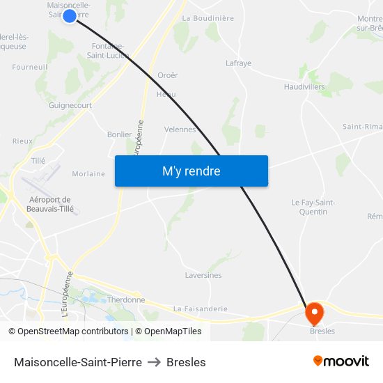 Maisoncelle-Saint-Pierre to Bresles map