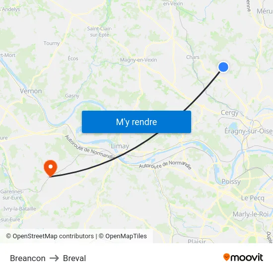 Breancon to Breval map