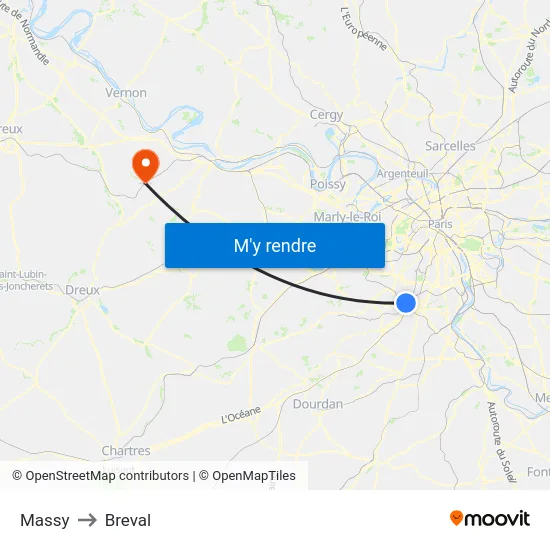 Massy to Breval map