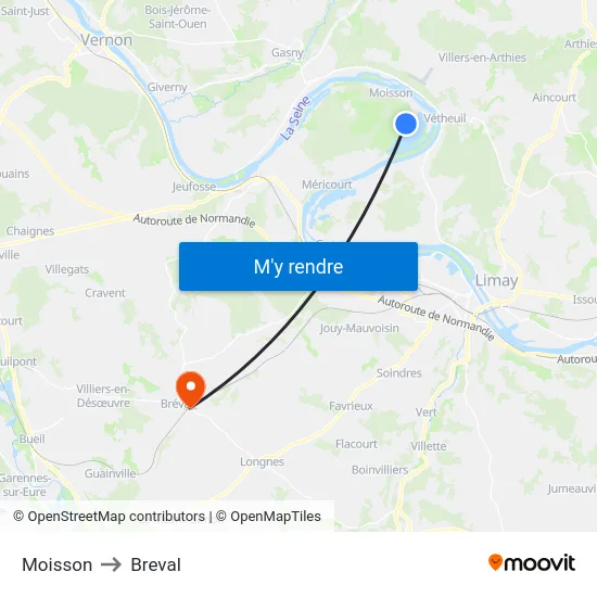 Moisson to Breval map