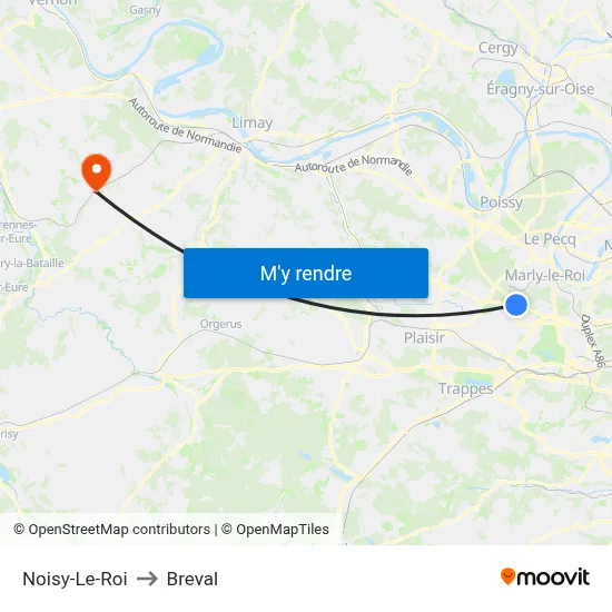 Noisy-Le-Roi to Breval map