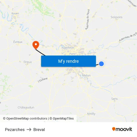 Pezarches to Breval map