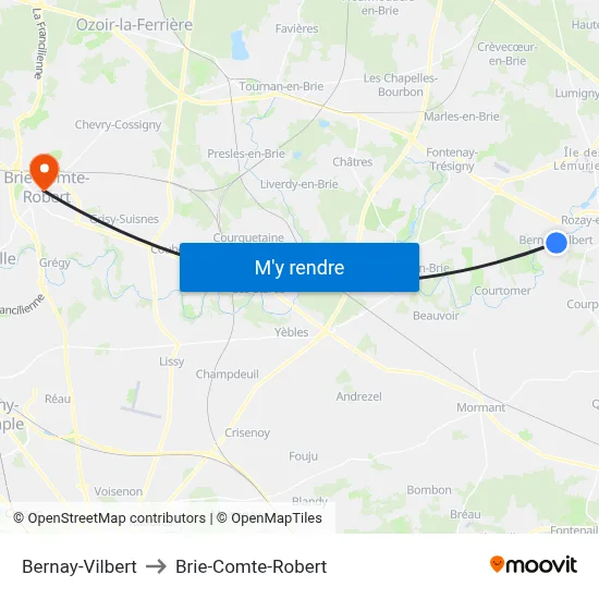 Bernay-Vilbert to Brie-Comte-Robert map
