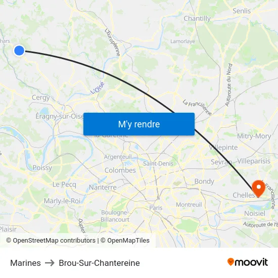 Marines to Brou-Sur-Chantereine map