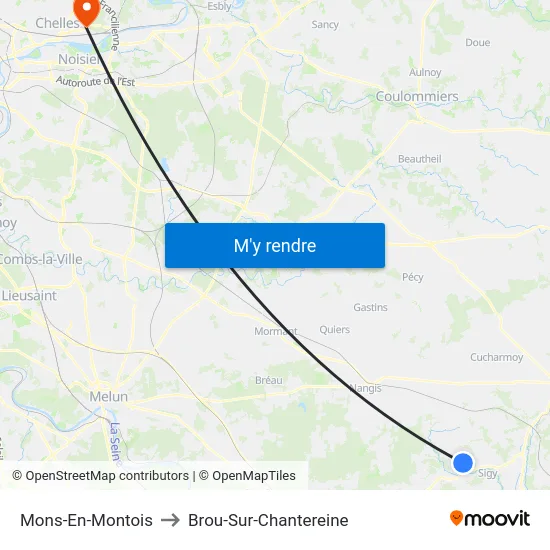 Mons-En-Montois to Brou-Sur-Chantereine map