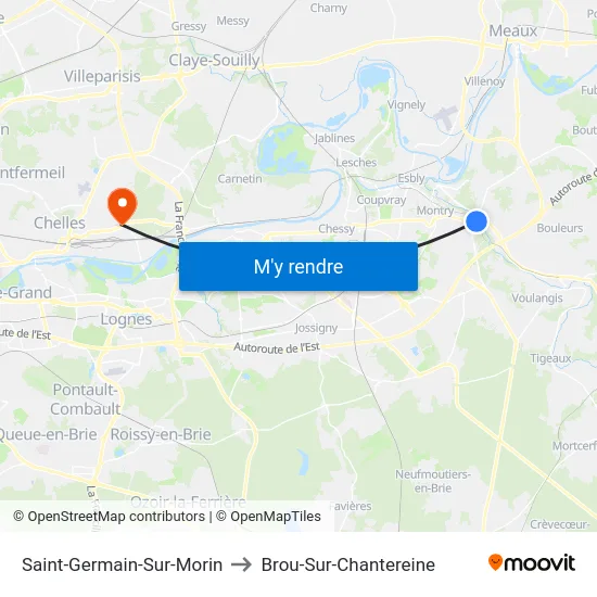 Saint-Germain-Sur-Morin to Brou-Sur-Chantereine map
