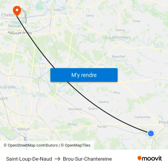 Saint-Loup-De-Naud to Brou-Sur-Chantereine map