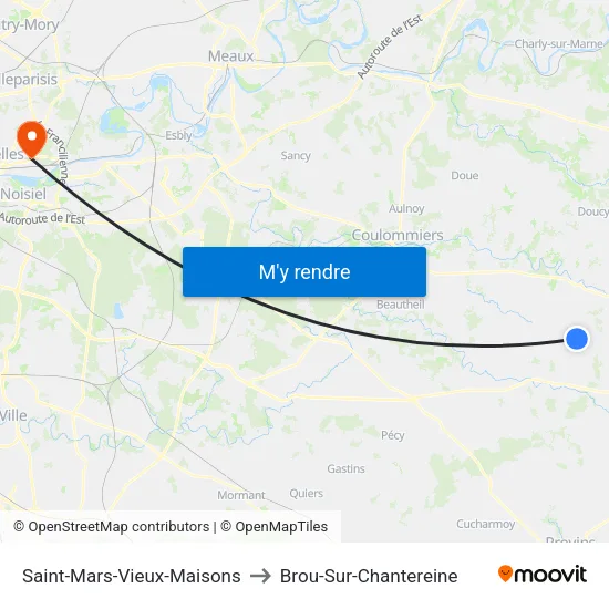 Saint-Mars-Vieux-Maisons to Brou-Sur-Chantereine map