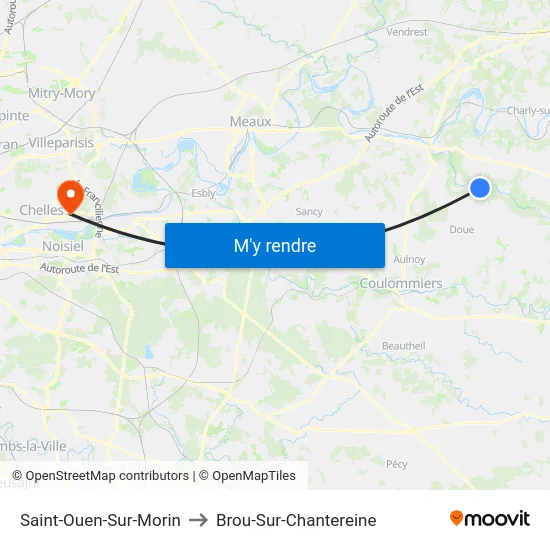 Saint-Ouen-Sur-Morin to Brou-Sur-Chantereine map