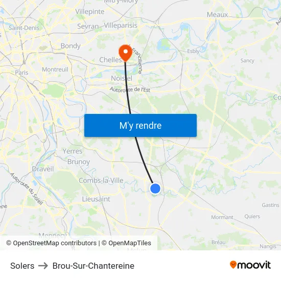 Solers to Brou-Sur-Chantereine map