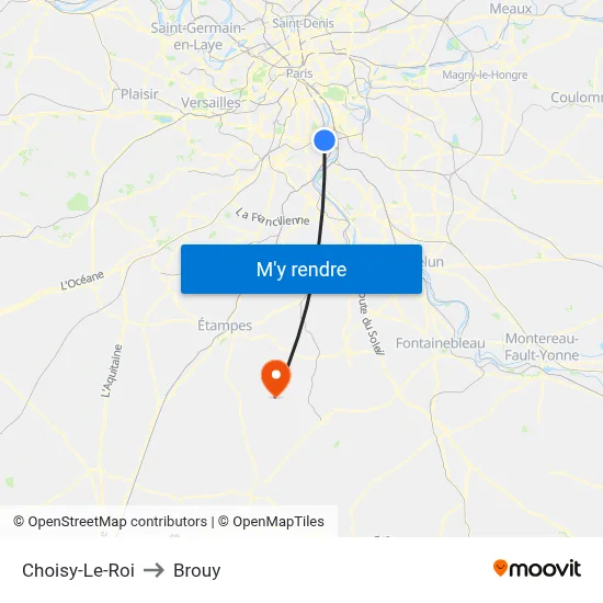 Choisy-Le-Roi to Brouy map
