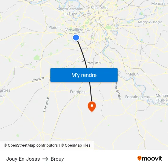 Jouy-En-Josas to Brouy map