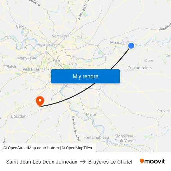 Saint-Jean-Les-Deux-Jumeaux to Bruyeres-Le-Chatel map
