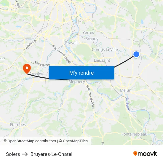 Solers to Bruyeres-Le-Chatel map