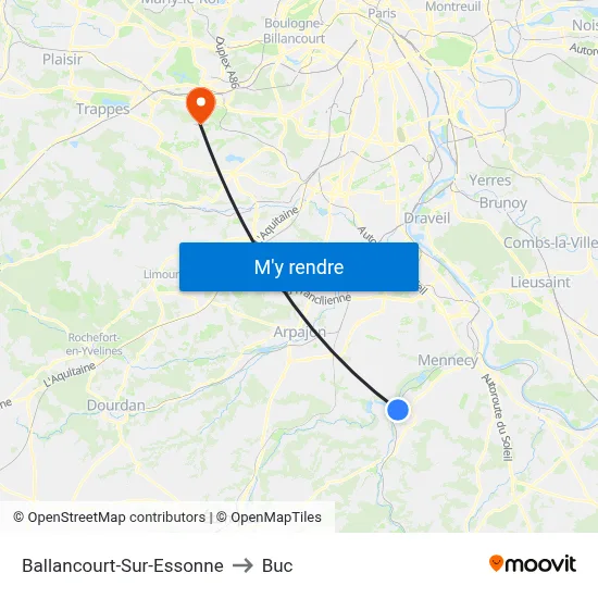 Ballancourt-Sur-Essonne to Buc map