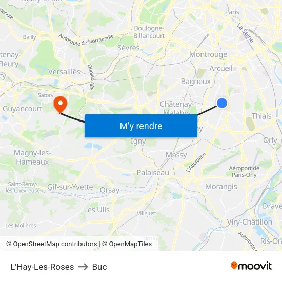 L'Hay-Les-Roses to Buc map