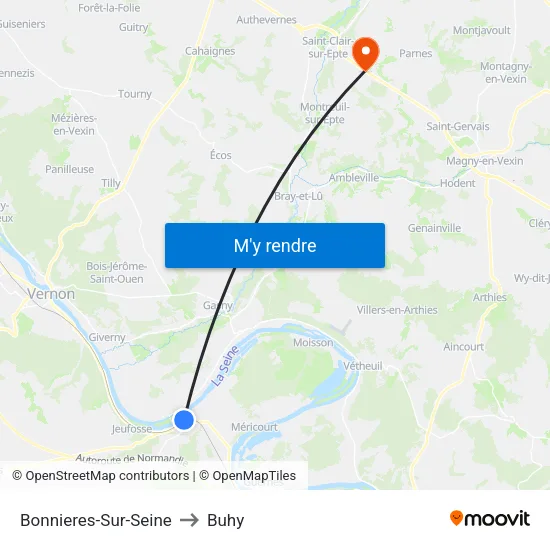Bonnieres-Sur-Seine to Buhy map