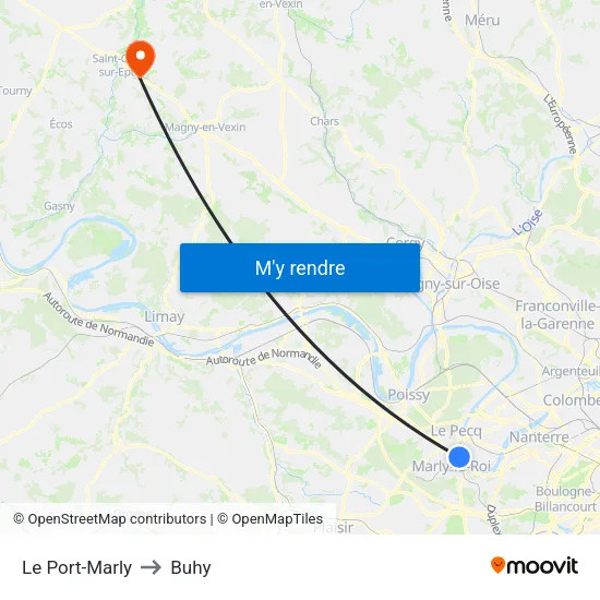 Le Port-Marly to Buhy map