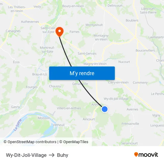 Wy-Dit-Joli-Village to Buhy map